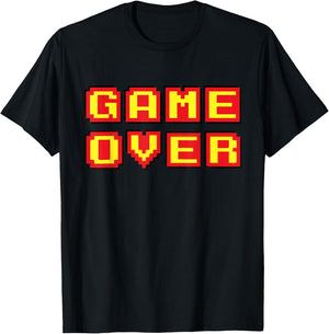Game Over Vintage Retro Video Games Gaming gift arcade T-Shirt - T-Shirt | Black