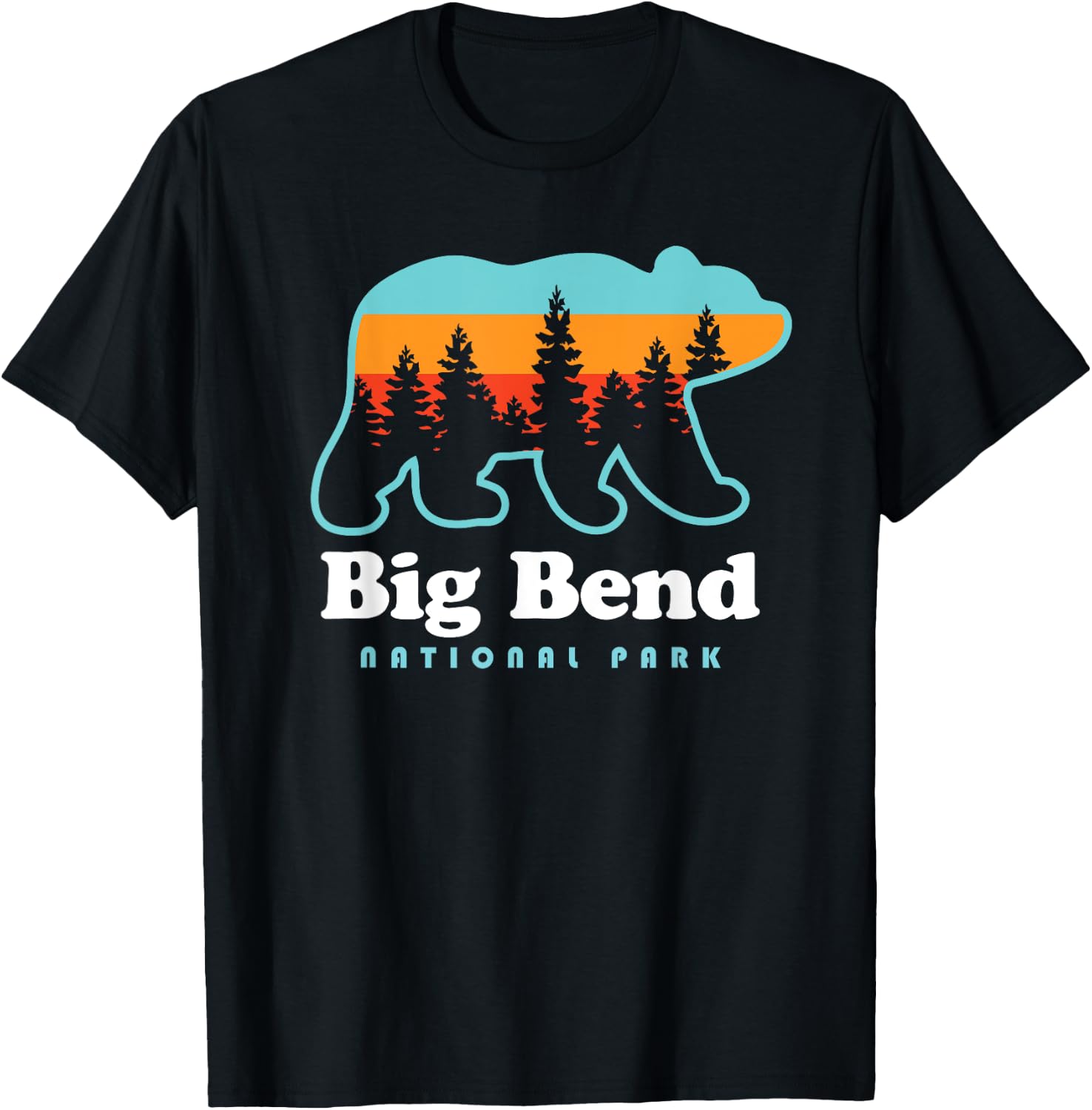 Big Bend National Park Camping Bear T-Shirt - T-Shirt | Black