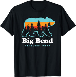 Big Bend National Park Camping Bear T-Shirt - T-Shirt | Black