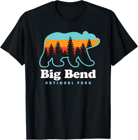 Big Bend National Park Camping Bear T-Shirt - T-Shirt | Black
