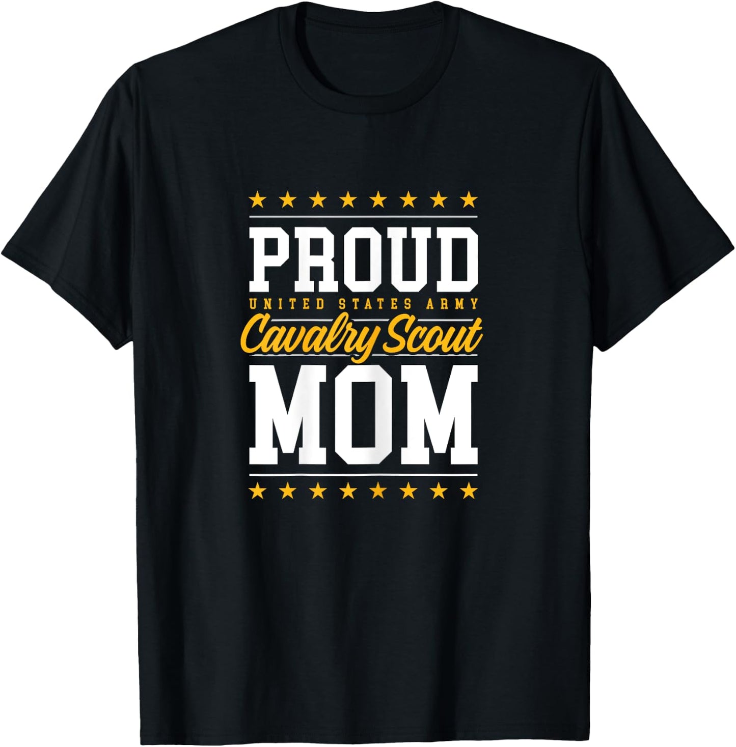 Proud Cavalry Scout Mom T-Shirt - T-Shirt | Black