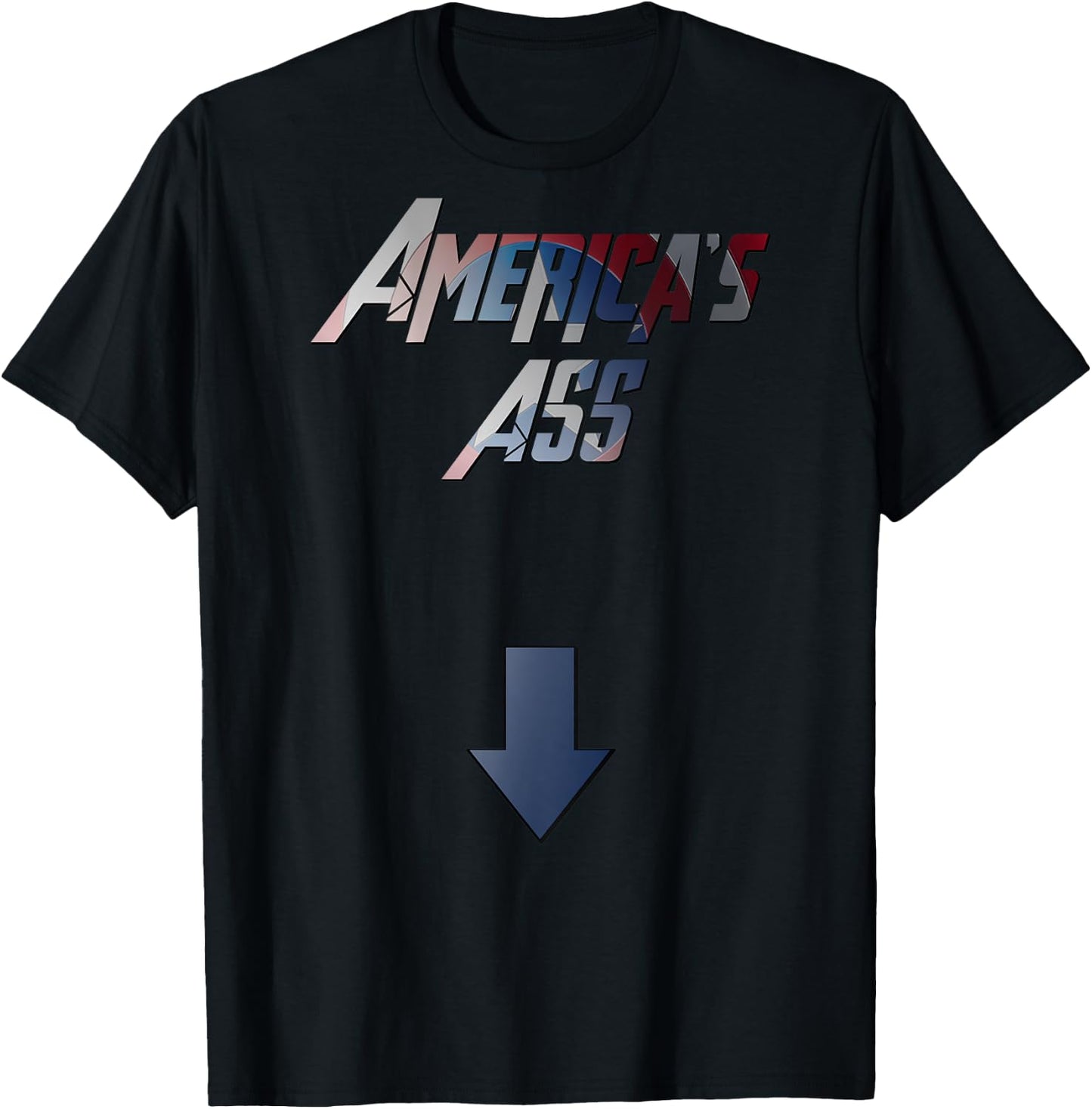 America's Ass Funny T-Shirt - T-Shirt | Black