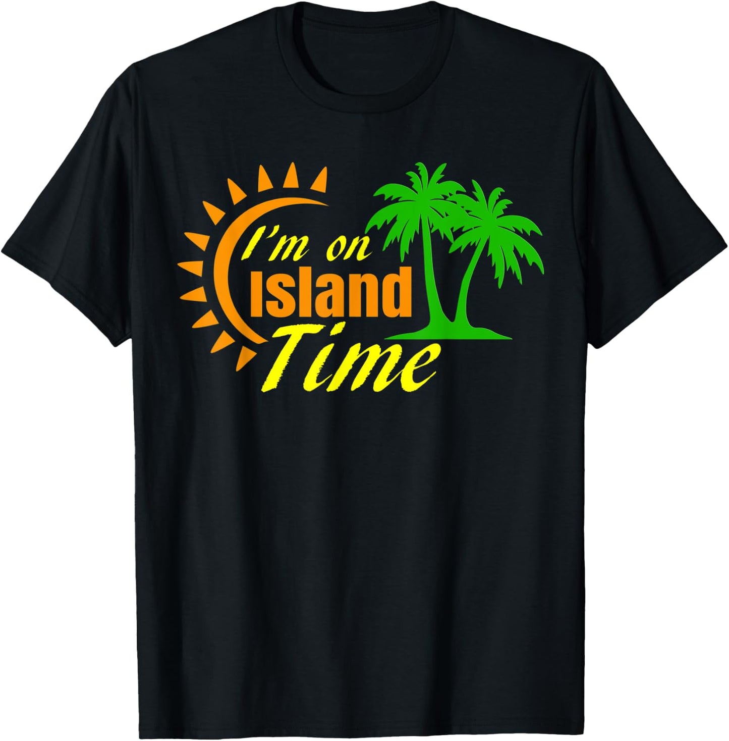 I'm on Island Time Ocean Water Sea Beach Sand T-Shirt - T-Shirt | Black