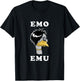 Emo Emu - Funny Metal Goth Emu Bird T-Shirt - T-Shirt | Black