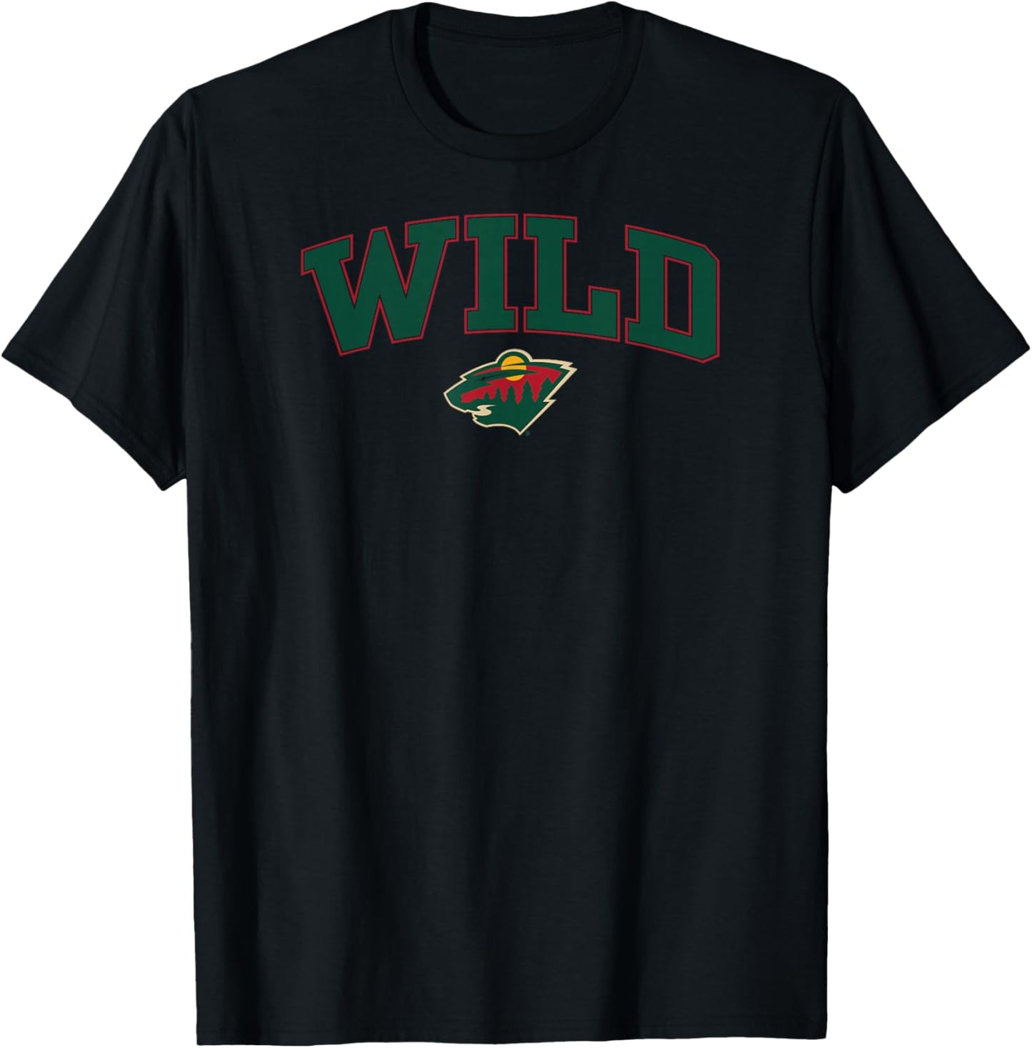 Minnesota Wild Arch Over White Officially Licensed T-Shirt - T-Shirt | Black