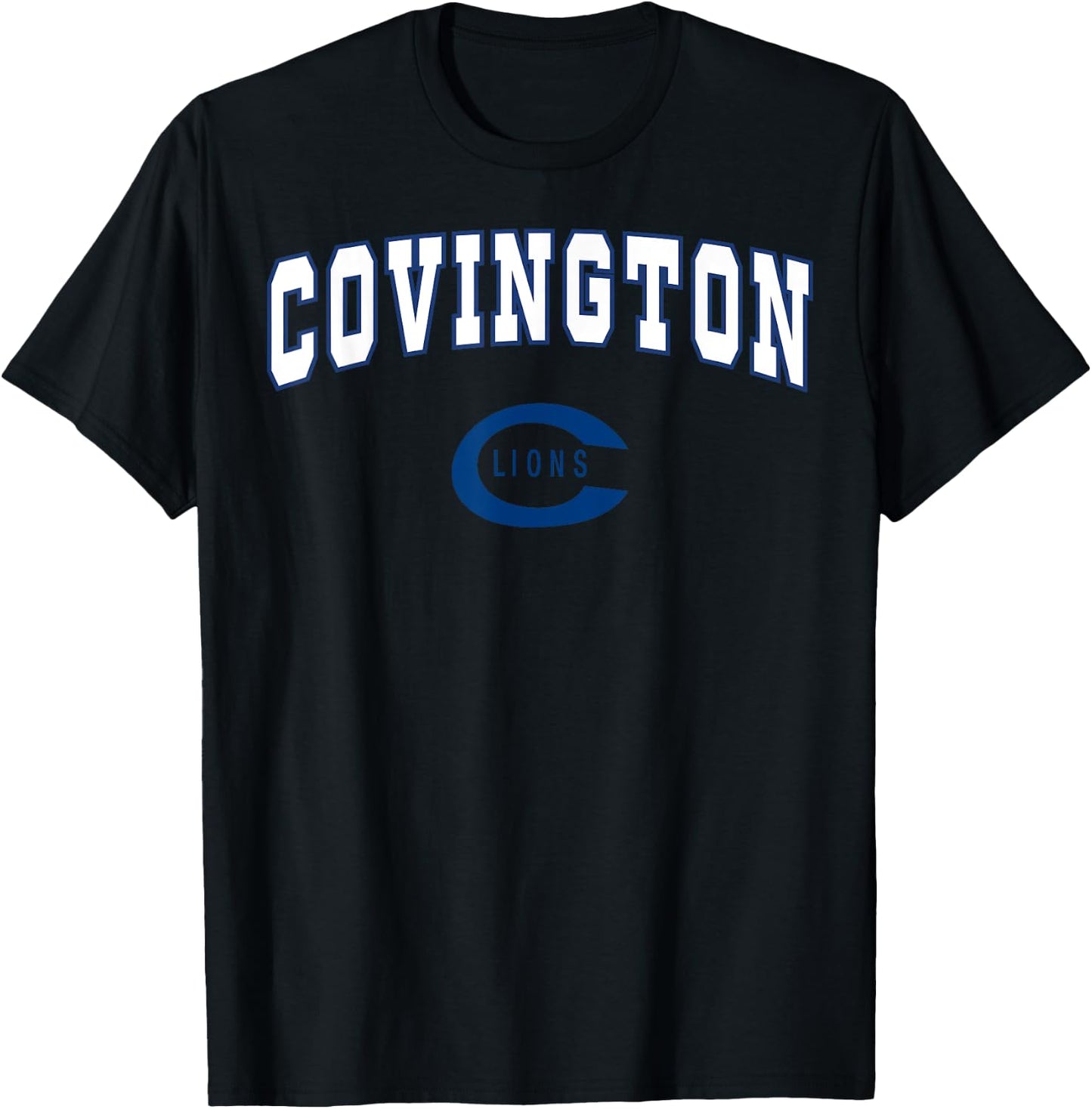 Covington High School Fighting Lions C2 T-Shirt - T-Shirt | Black