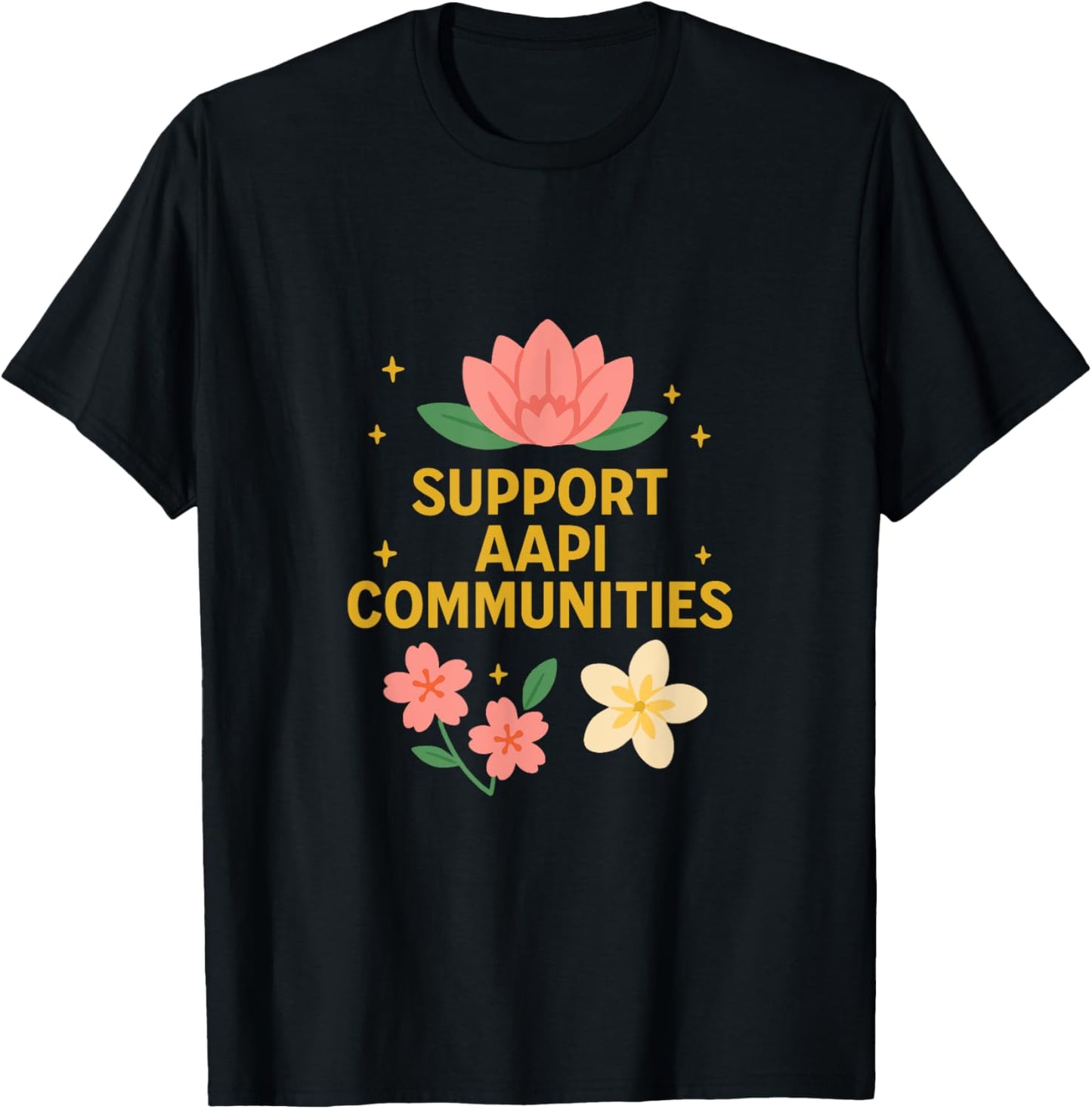 Support AAPI Communities Asian American Heritage Month Women T-Shirt - T-Shirt | Black
