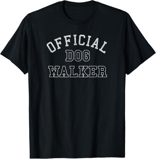 Official Dog Walker funny puppy walking T-Shirt - T-Shirt | Black