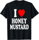 I Heart (Love) Honey Mustard Condiment Dipping Chicken Fries T-Shirt - T-Shirt | Black