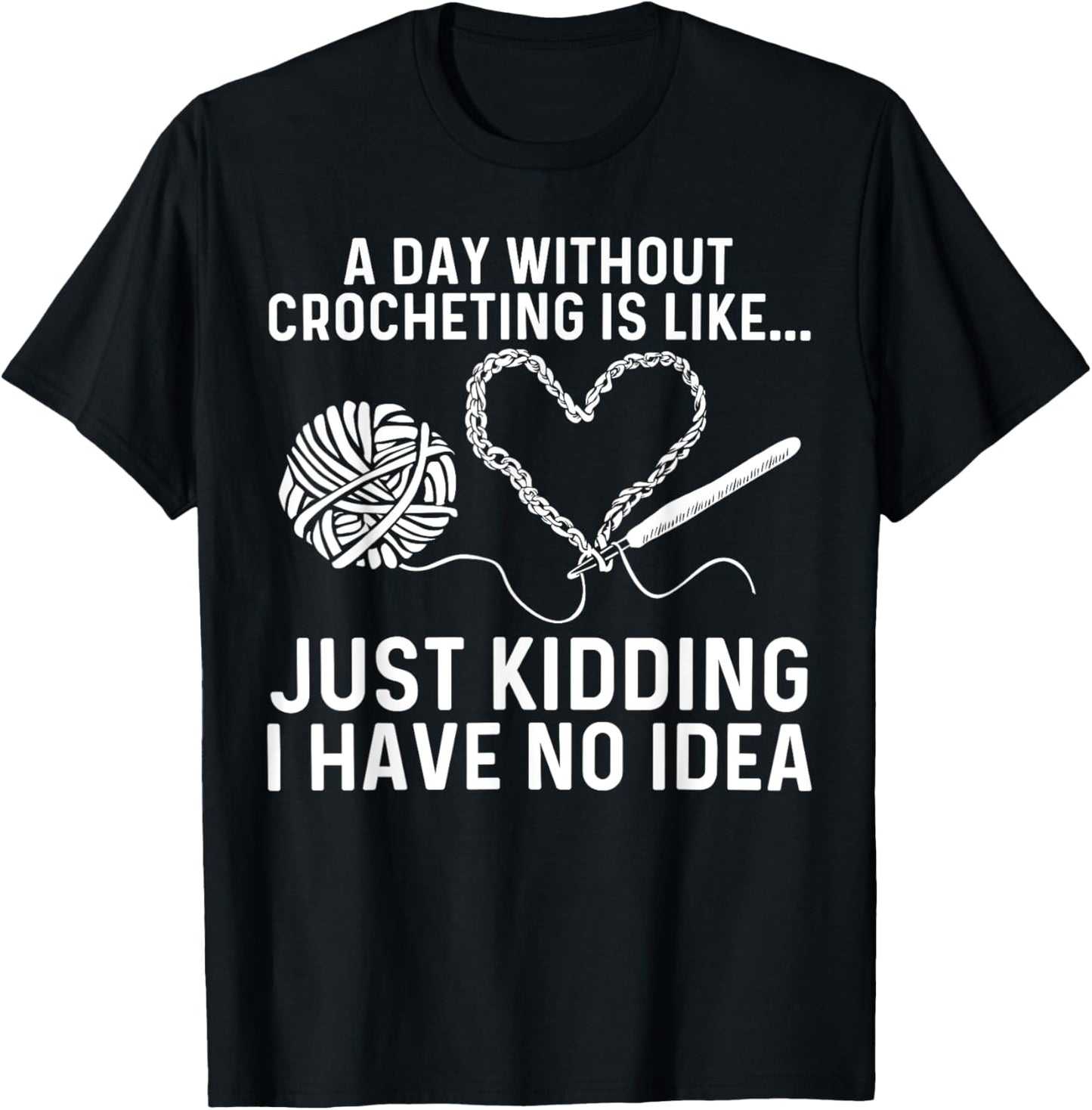 Crocheting Art Grandma Crocheter Crochet Lovers T-Shirt - T-Shirt | Black