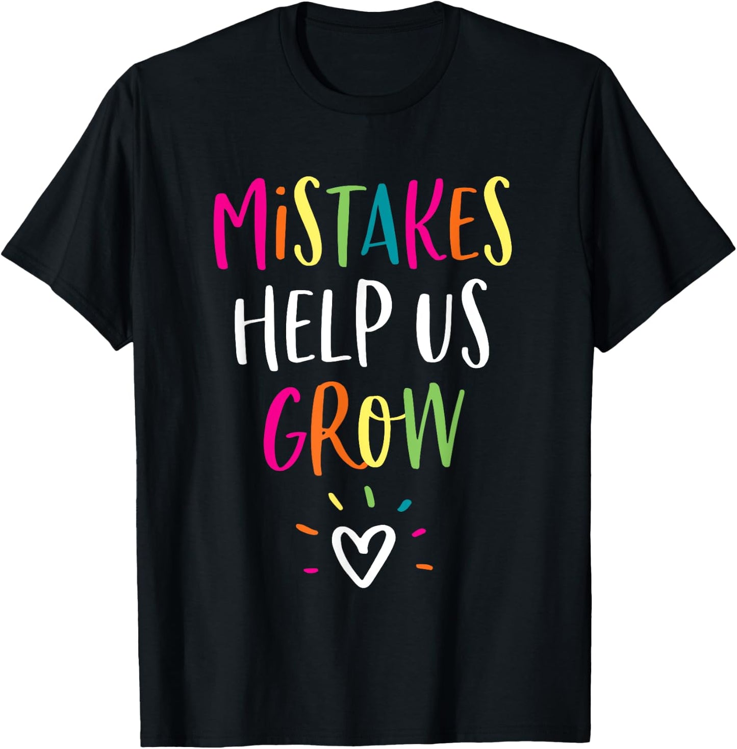 Growth Mindset Positive Back to School Teacher Student T-Shirt - T-Shirt | Black