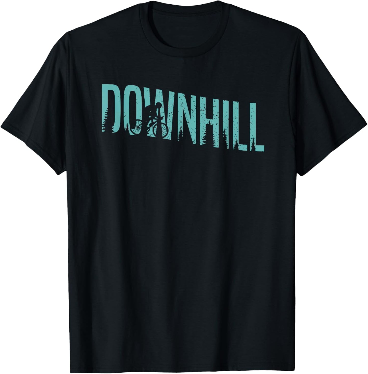 Down Hill Mountain Bike MTB Biking Bike Riding Cycling Biker T-Shirt - T-Shirt | Black