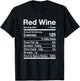 Red Wine Nutrition Facts Thanksgiving Matching T-Shirt - T-Shirt | Black