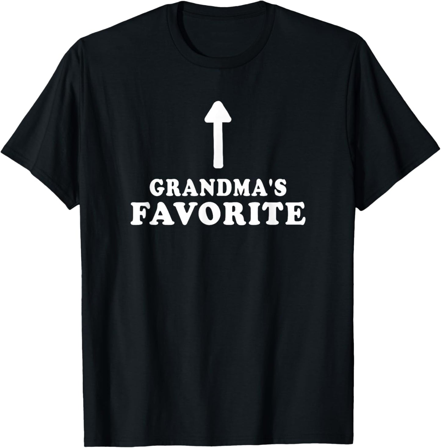 Siblings By Design Company Funny Grandmas Favorite Grandchild Grandson Granddaughter -Adults, -Kids Black Short Sleeve T-Shirt - T-Shirt | Black