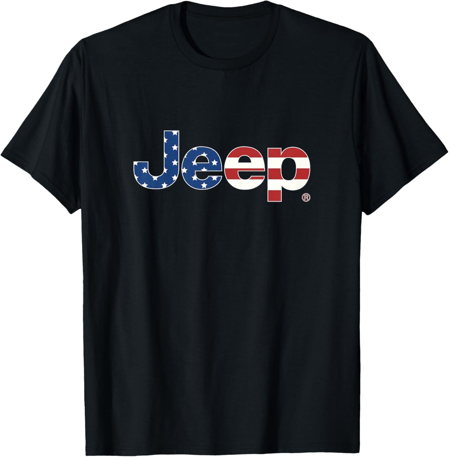 Kids Jeep Flag Wordmark Logo Officially Licensed T-Shirt - T-Shirt | Black