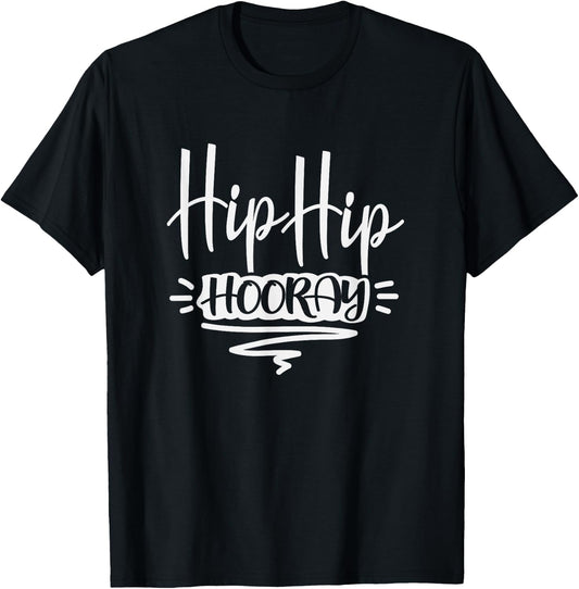 Funny Recovery Get Well Soon Gifts Men Women Kids Hip Hip Hooray After Replacement Surgery Recover Gag Gift T-Shirt - T-Shirt | Black