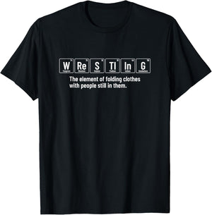 Wrestling Definition - Funny Wrestler Periodic Elements T-Shirt - T-Shirt | Black