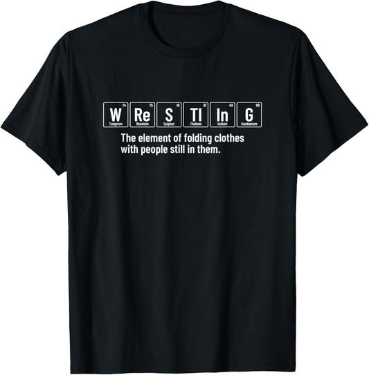Wrestling Definition - Funny Wrestler Periodic Elements T-Shirt - T-Shirt | Black