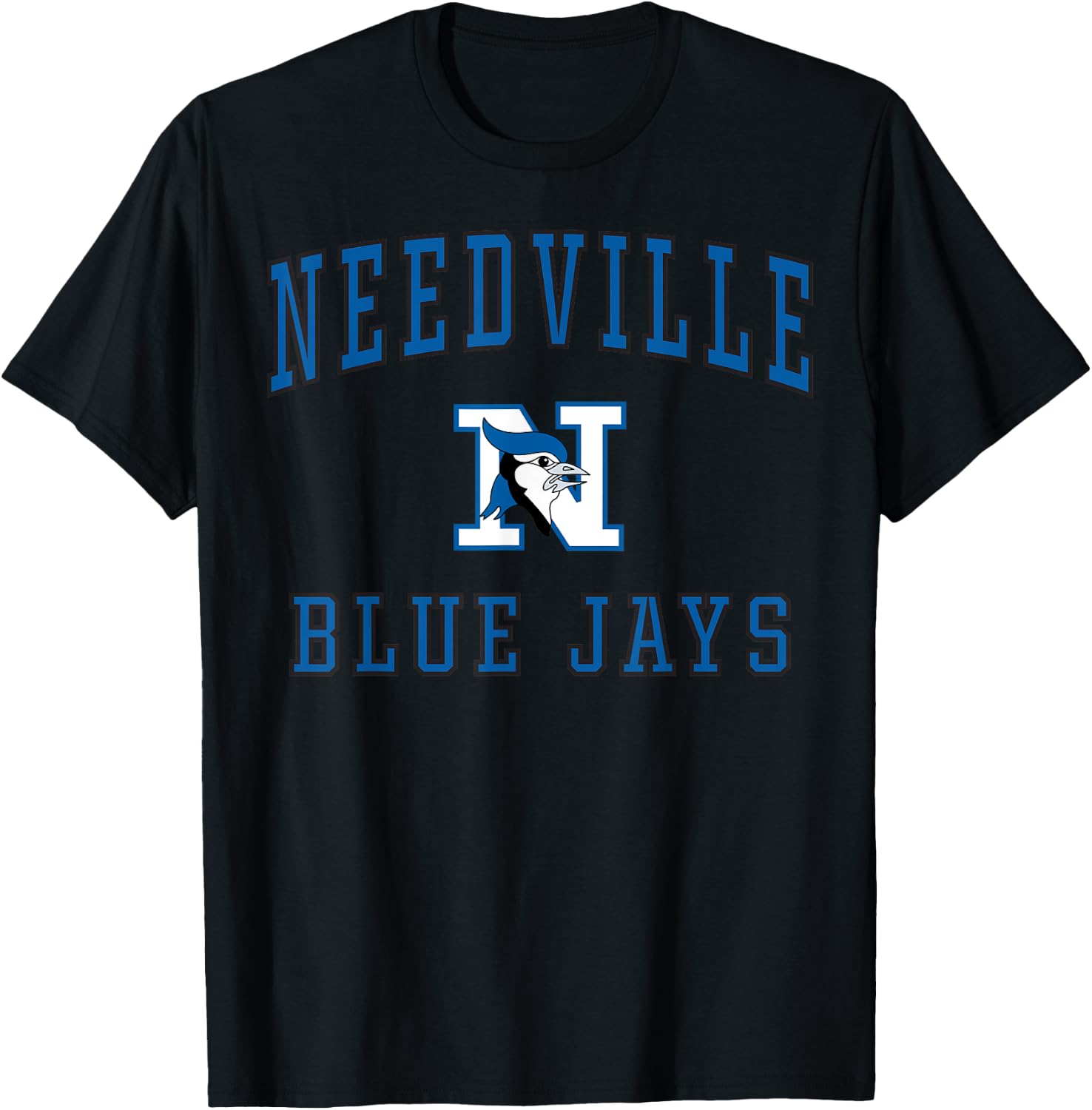 Needville High School Blue Jays C1 T-Shirt - T-Shirt | Black