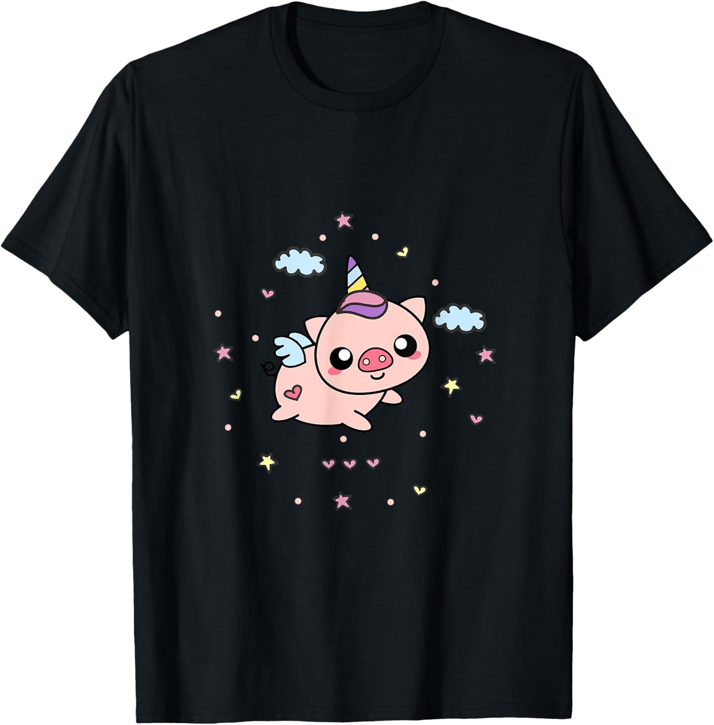Unipig Pig Unicorn T-Shirt - T-Shirt | Black