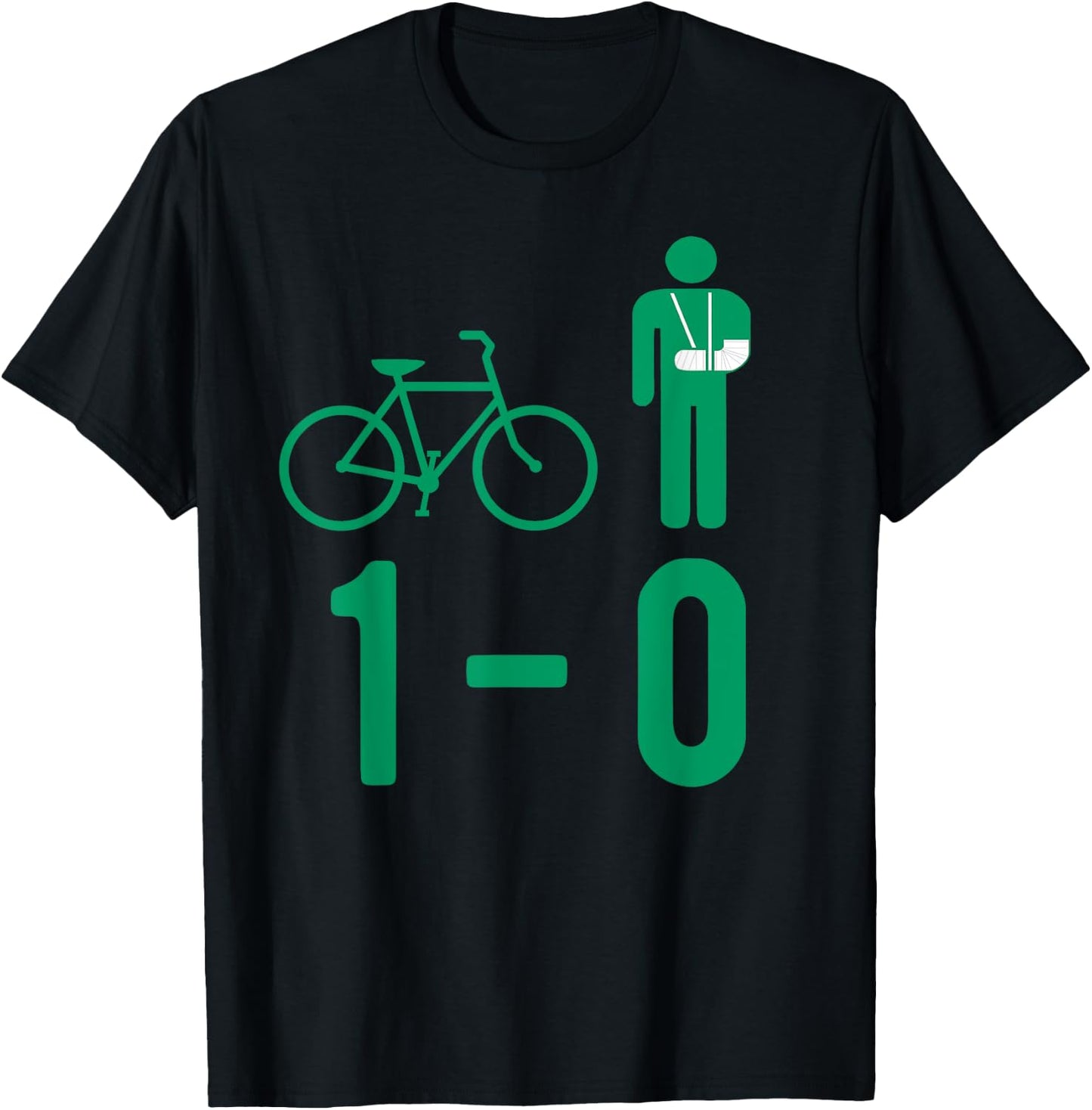 Bike Accident Broken Bone 1-0 Plaster Fracture Gift T-Shirt - T-Shirt | Black