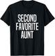 Second Favorite Aunt T-Shirt - T-Shirt | Black