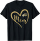 Gaffney Indians Logo Heart Mom HS T-Shirt - T-Shirt | Black