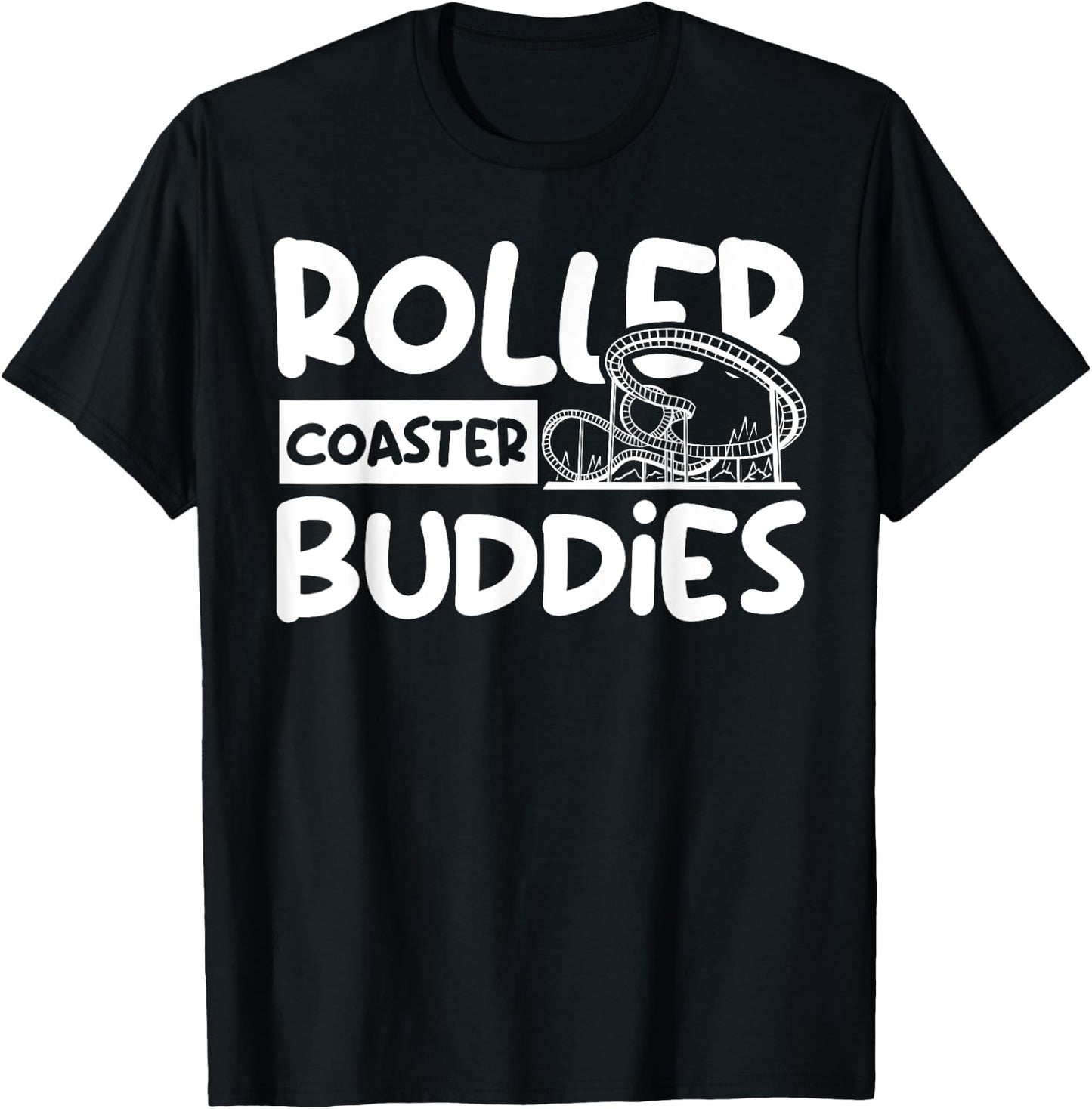 Rollercoaster Amusement Theme Park - Roller Coaster Buddy T-Shirt - T-Shirt | Black