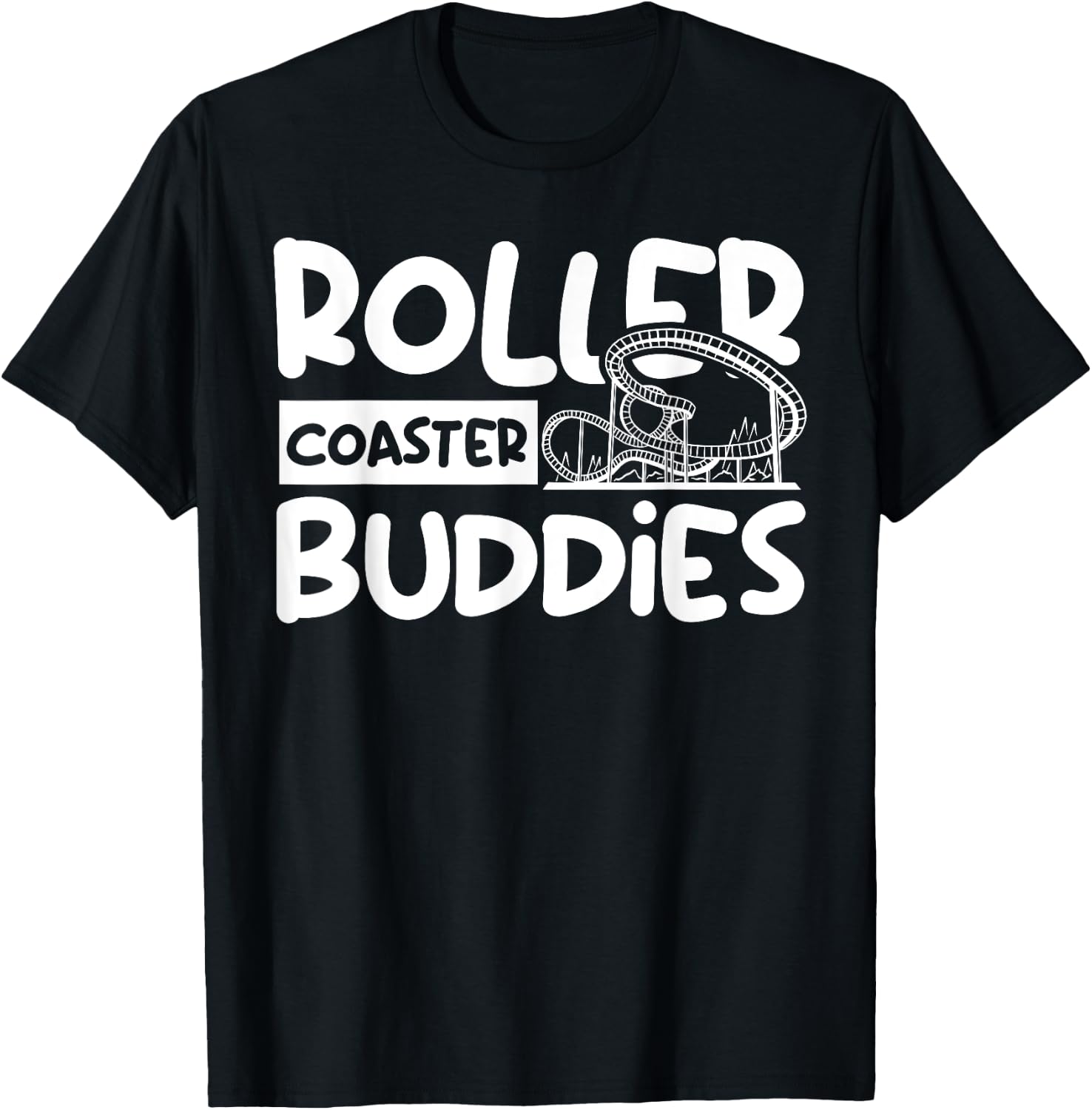 Rollercoaster Amusement Theme Park - Roller Coaster Buddy T-Shirt - T-Shirt | Black