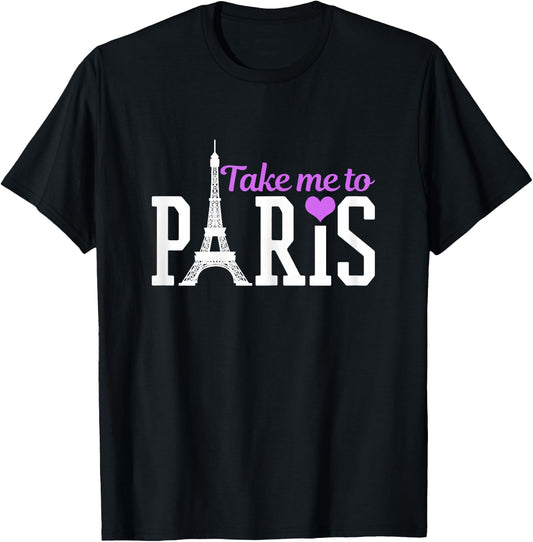 Paris France Eiffel Tower Souvenir T-Shirt - T-Shirt | Black