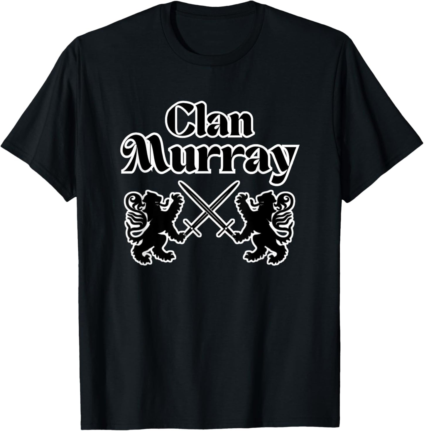 Clan Murray Scottish swords Lion T-Shirt - T-Shirt | Black