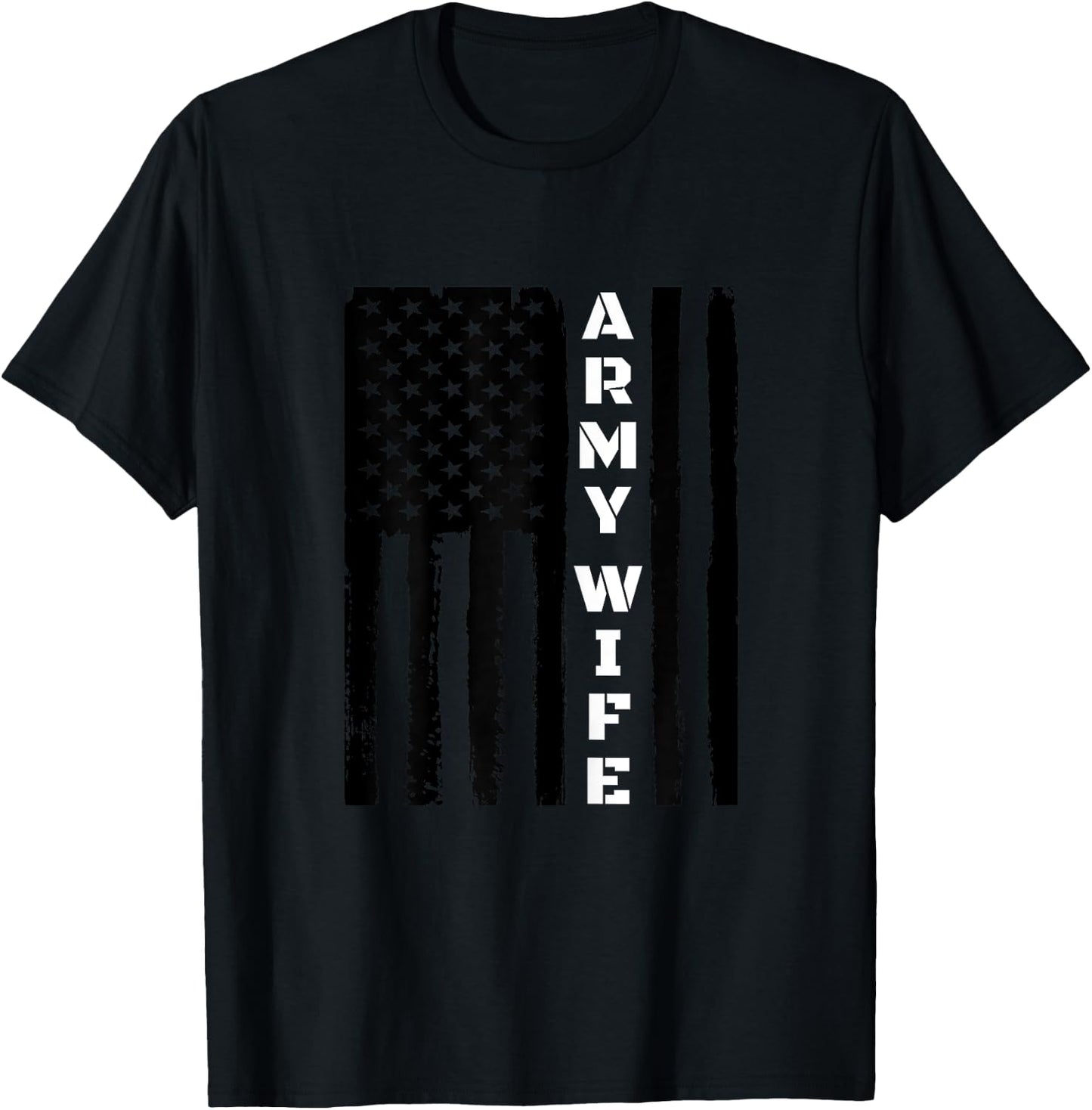 Proud Army Wife - Military Wife Veteran's Day Design T-Shirt - T-Shirt | Black