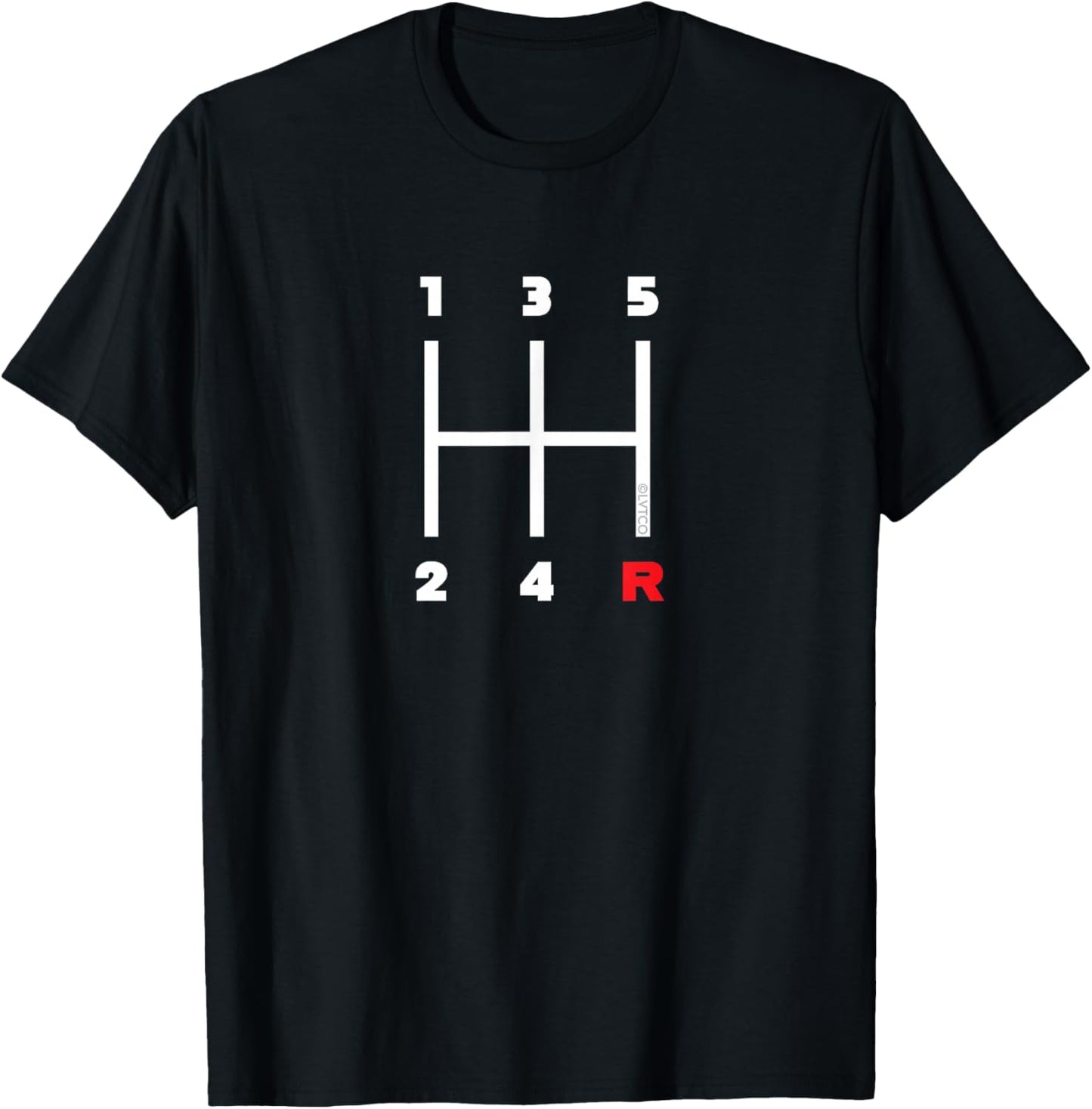 Manual Transmission Shifter Pattern (5 Speed) T-Shirt - T-Shirt | Black