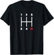 Manual Transmission Shifter Pattern (5 Speed) T-Shirt - T-Shirt | Black
