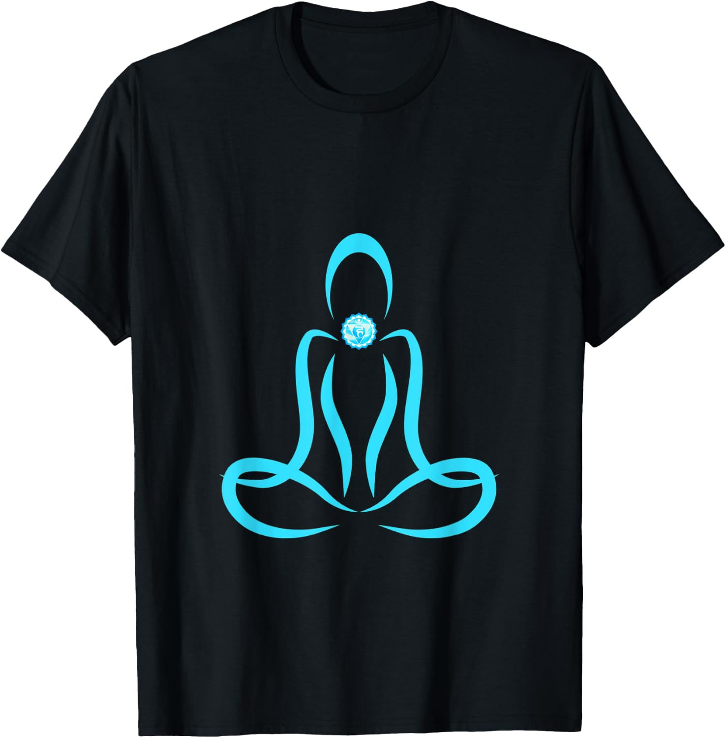 Positive Vibe Throat Chakra Yoga Meditation Spiritual T-Shirt - T-Shirt | Black