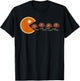 Funny Pumpkin Pie Eating Turkeys Gobble Gamers Thanksgiving T-Shirt - T-Shirt | Black