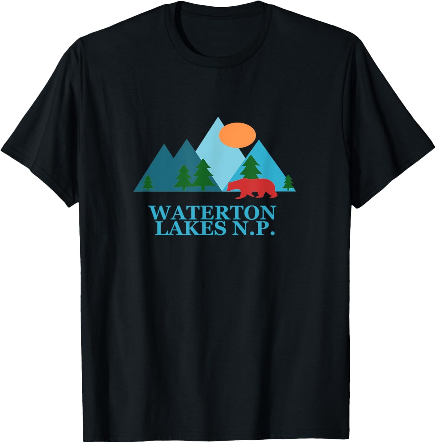 Waterton Lakes National Park in Alberta Canada Nature T-Shirt - T-Shirt | Black