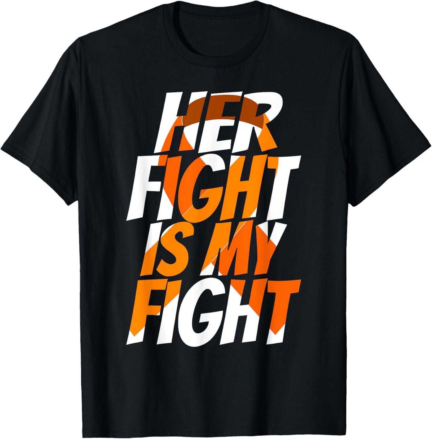 Orange Ribbon Products Leukemia Awareness T-Shirt - T-Shirt | Black