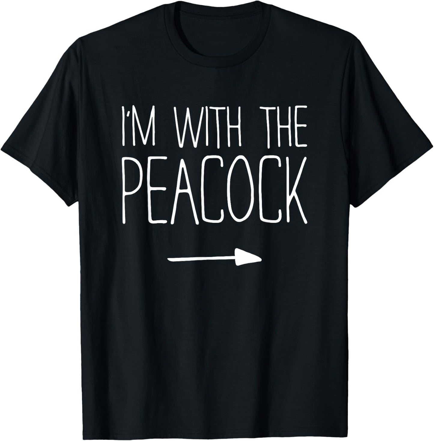 I'm With The Peacock Shirt Adult Kids Men Women Costume T-Shirt - T-Shirt | Black