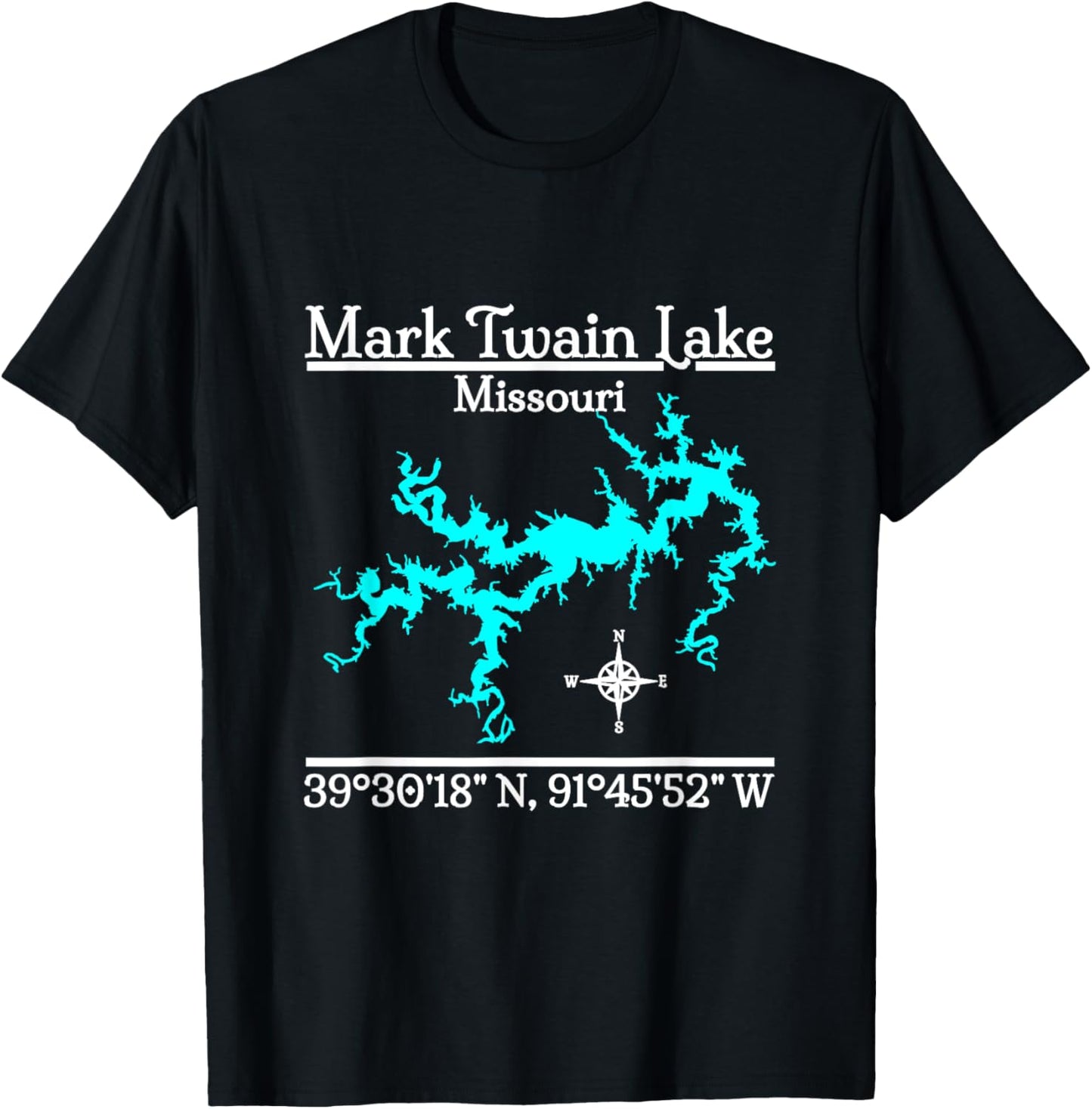 Mark Twain Lake - Missouri T-Shirt - T-Shirt | Black