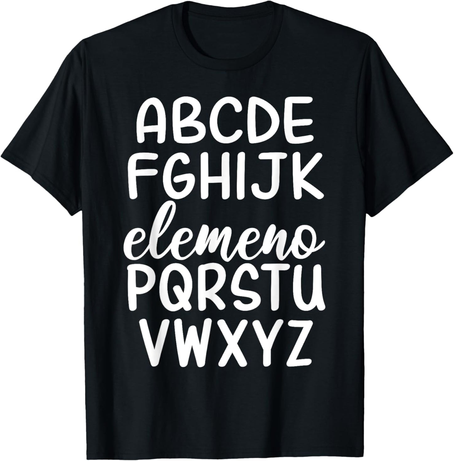 ABC Elemeno Kindergarten Teacher Cute Back to School T-Shirt - T-Shirt | Black