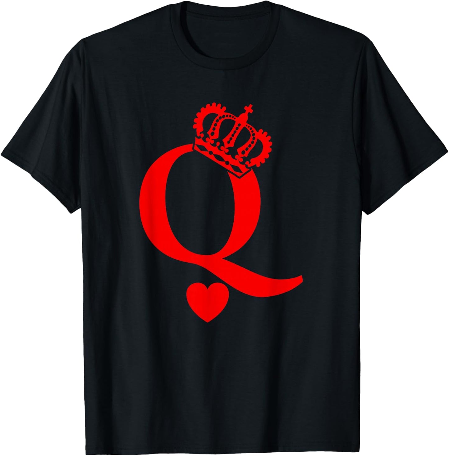 Queen of Hearts King of Hearts Playing Cards Deck of Cards T-Shirt - T-Shirt | Black