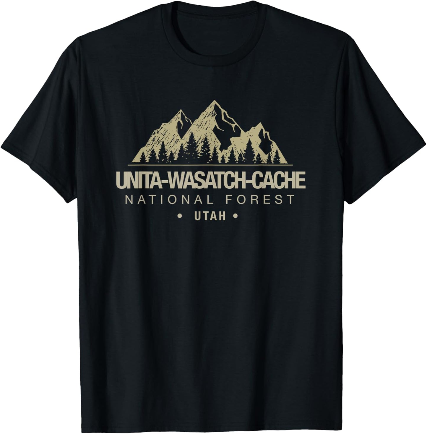 Unita Wasach Cache National Forest Utah T-Shirt - T-Shirt | Black