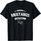 North Shore Mustangs Logo Football Distressed HS T-Shirt - T-Shirt | Black
