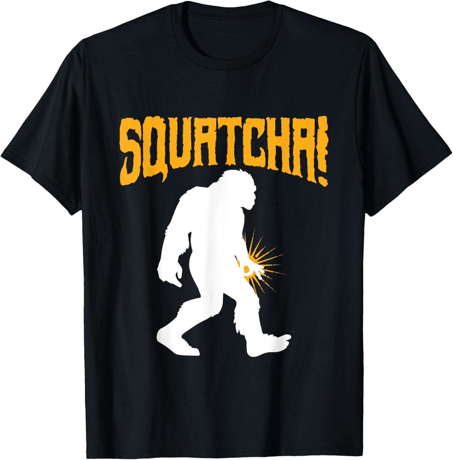 Circle Game Meme, Sasquatch Bigfoot Game Gotcha Ok Hand Sign T-Shirt - T-Shirt | Black