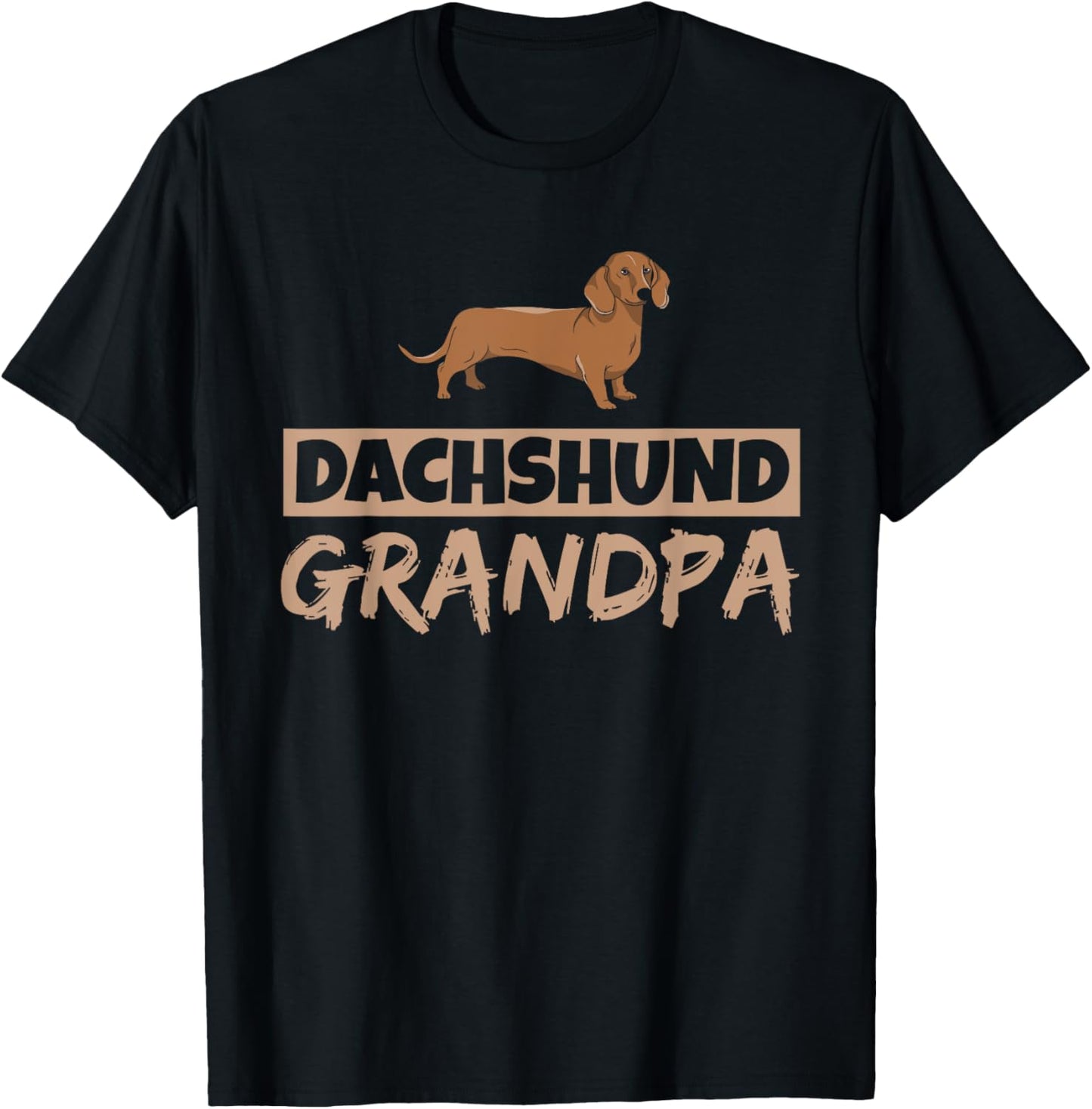 Dachshund Grandpa Dog Wiener Puppy Owner Dachshund Granddad Men Women Girls Kids T-Shirt - T-Shirt | Black