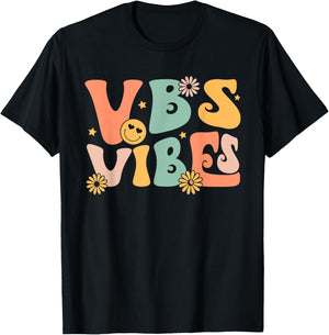Retro Groovy VBS Vibes VBS 2024 Vacation Bible School Group T-Shirt - T-Shirt | Black