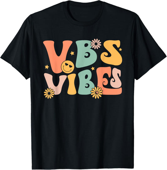 Retro Groovy VBS Vibes VBS 2024 Vacation Bible School Group T-Shirt - T-Shirt | Black