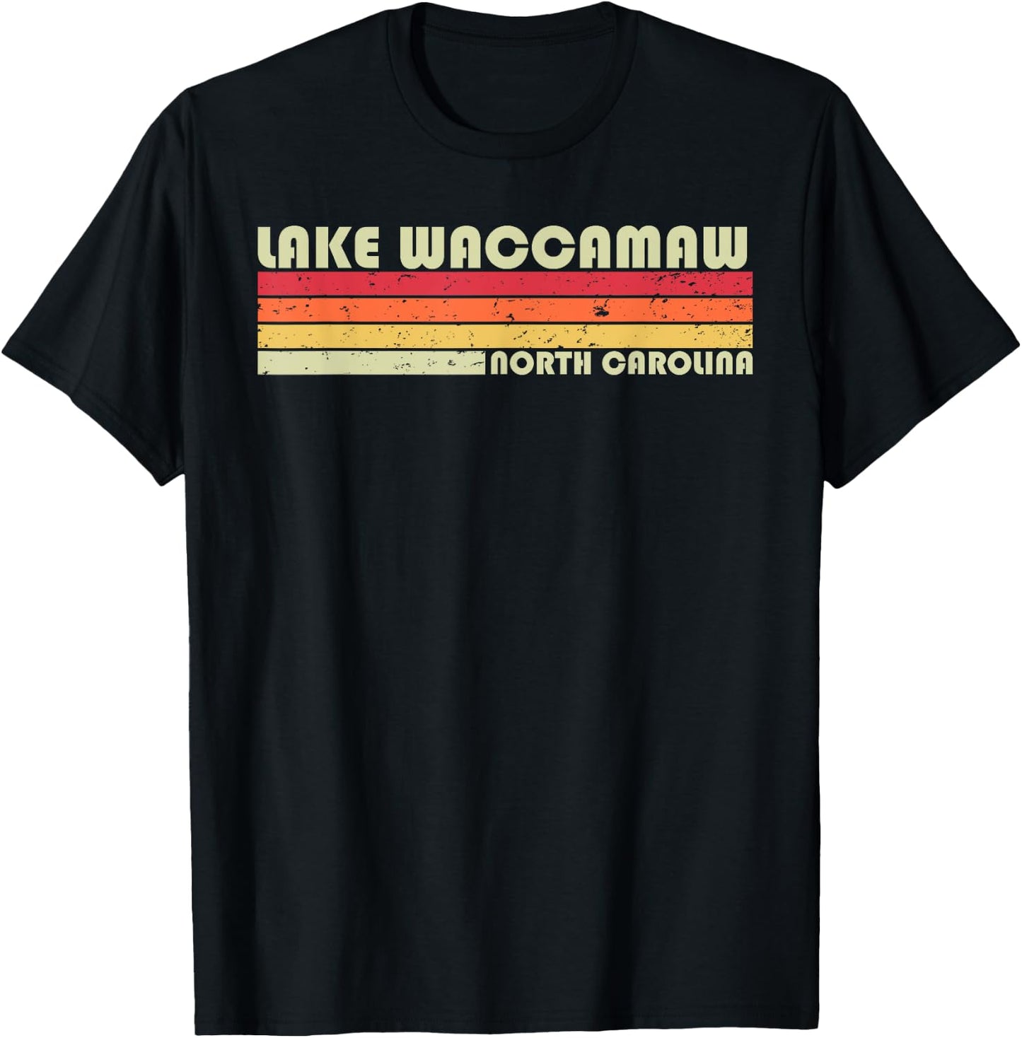 LAKE WACCAMAW NORTH CAROLINA Funny Fishing Summer Gift Men Women Kids T-Shirt - T-Shirt | Black