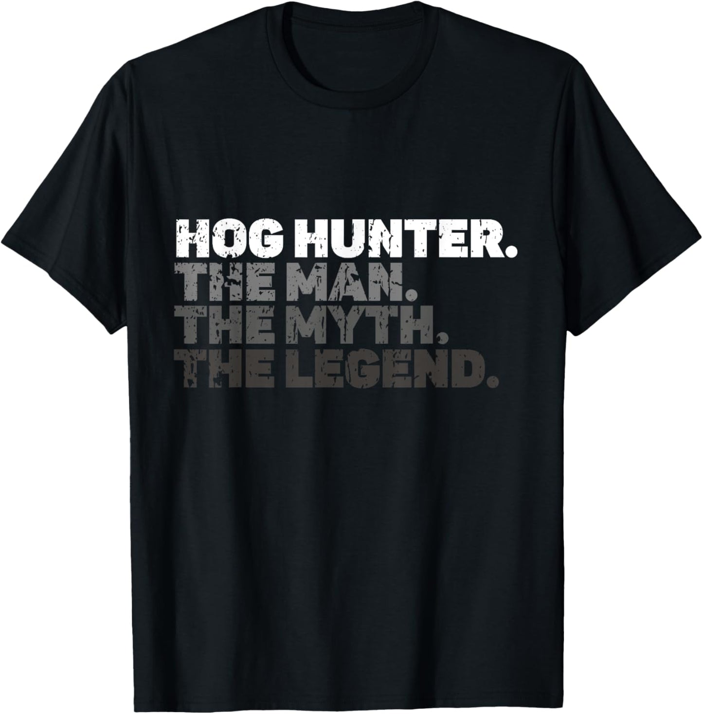 Hog Hunting Vintage Boar Feral Hogs Wild Hog Pig Hunter Pig T-Shirt - T-Shirt | Black